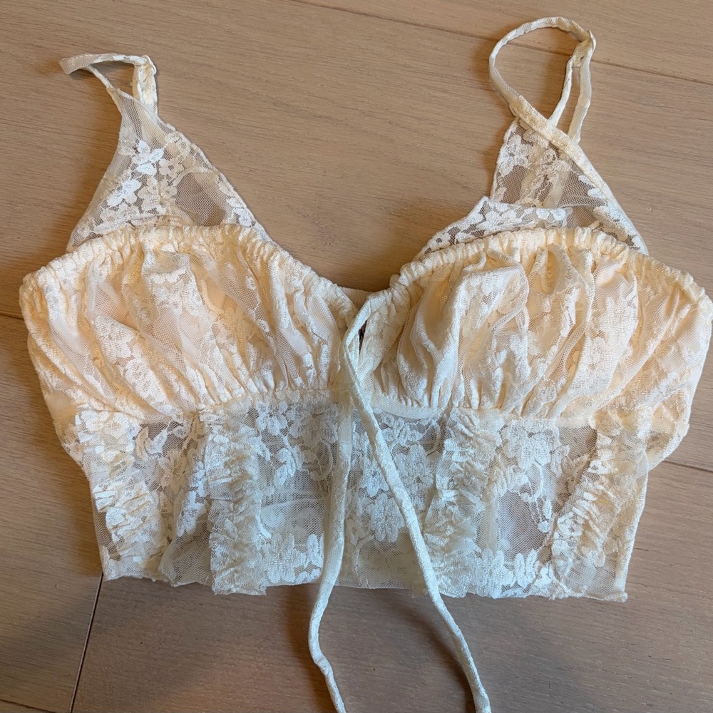 Urban Outfitters Cream Lace top